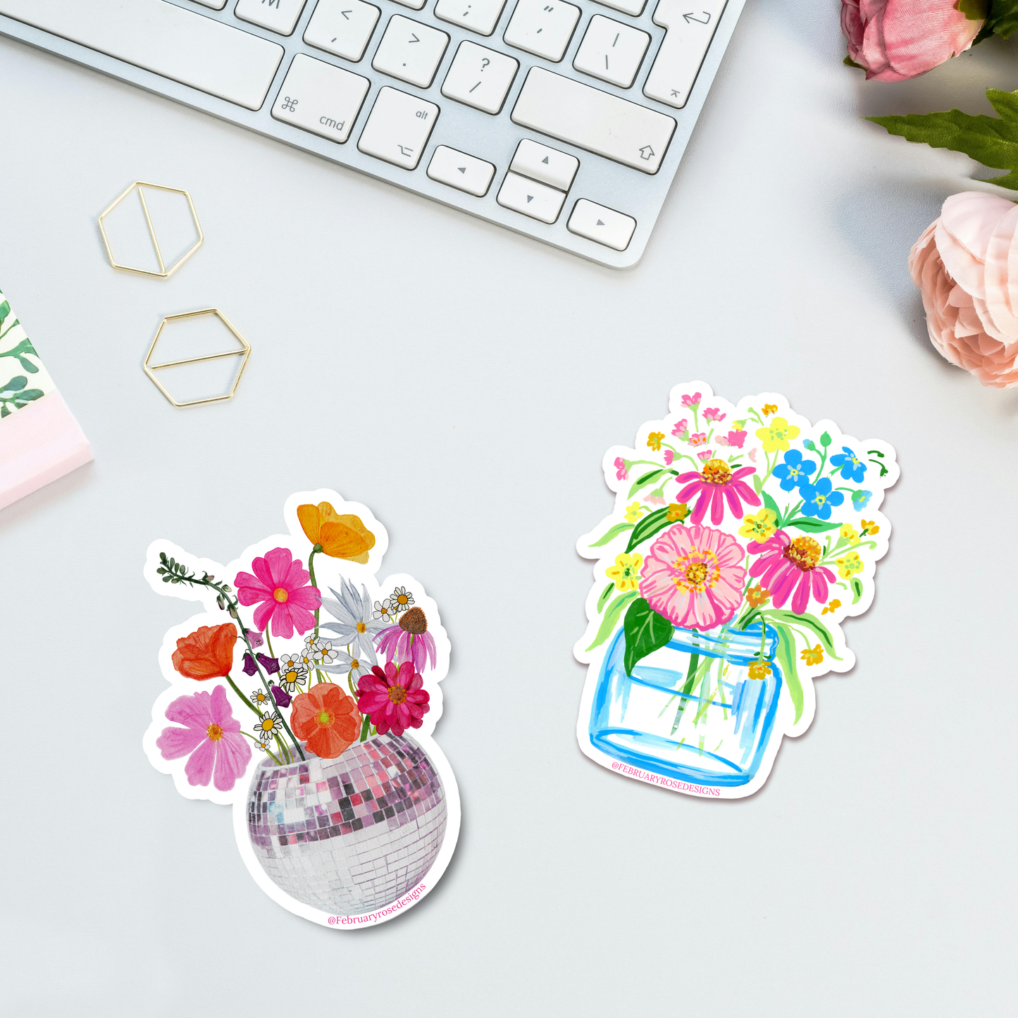 Disco Flowers Sticker