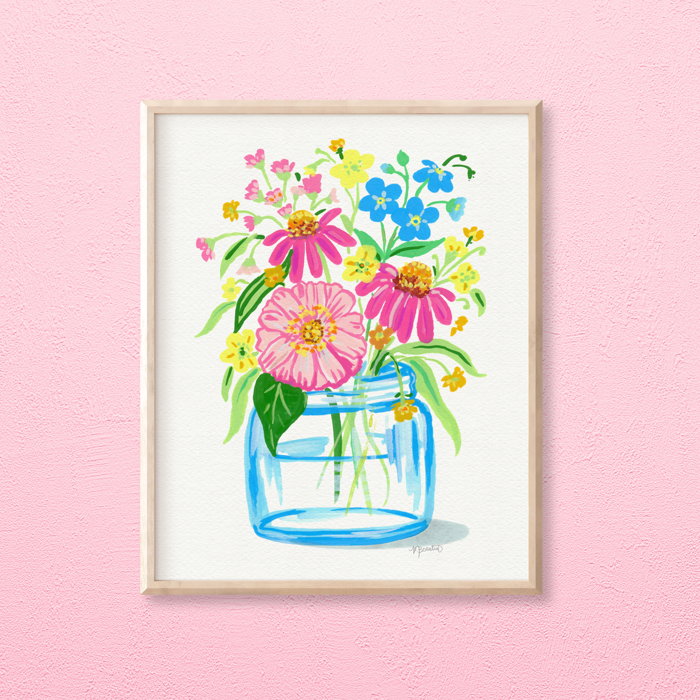 Happy Flowers Art Print