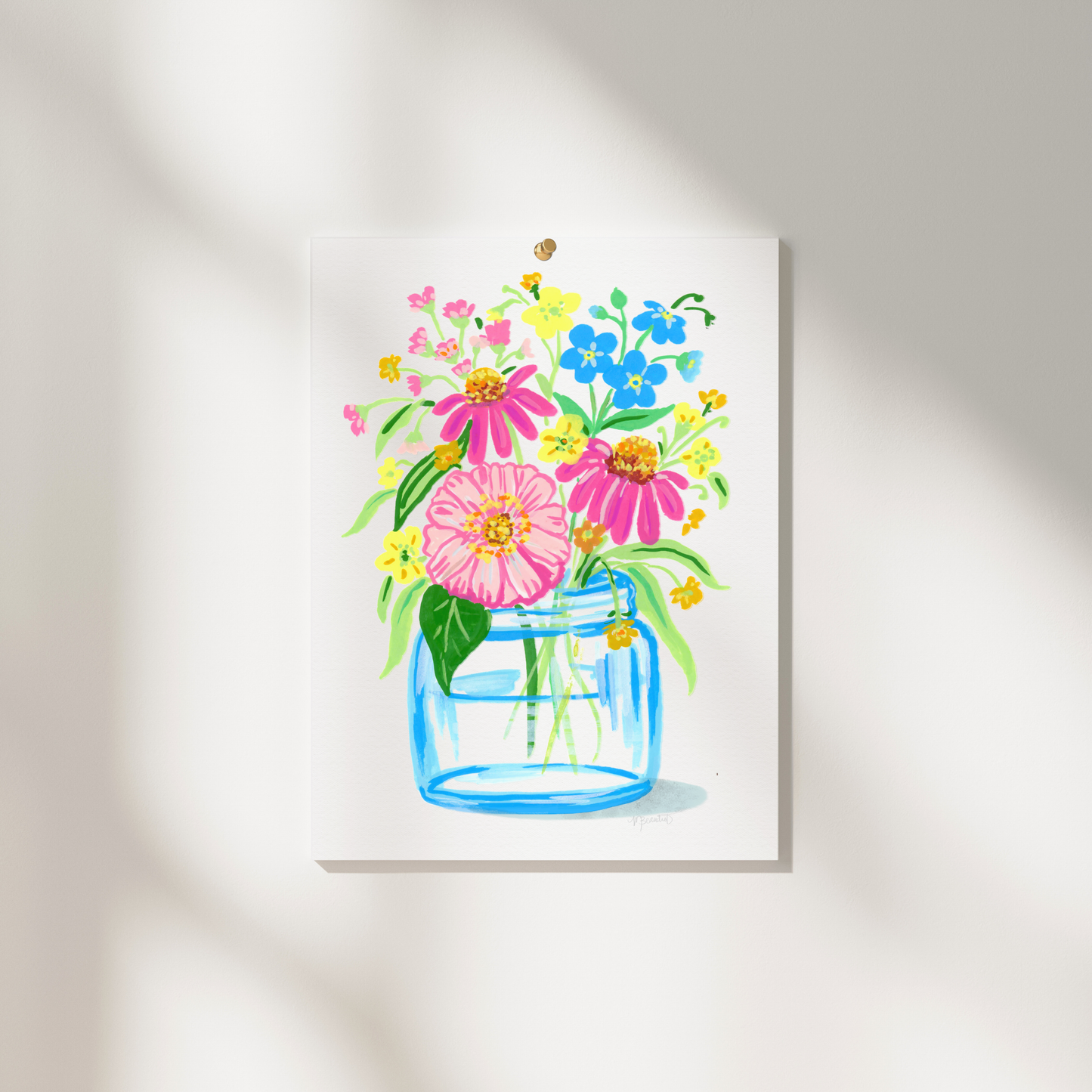 Happy Flowers Art Print