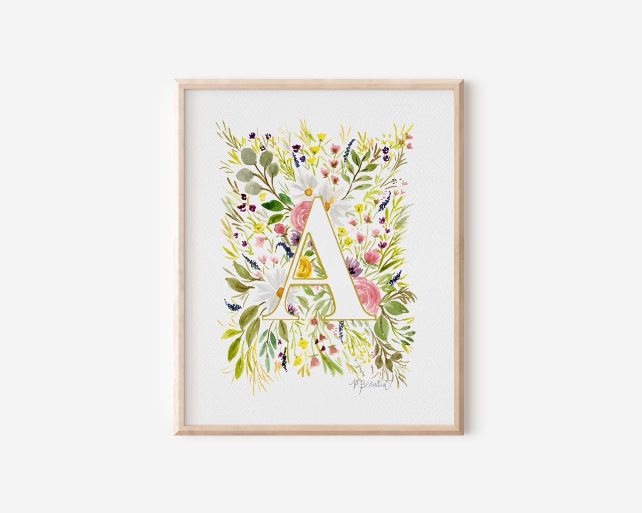 Monogram Letter Prints – February Rose monogram-letter-prints-february-rose