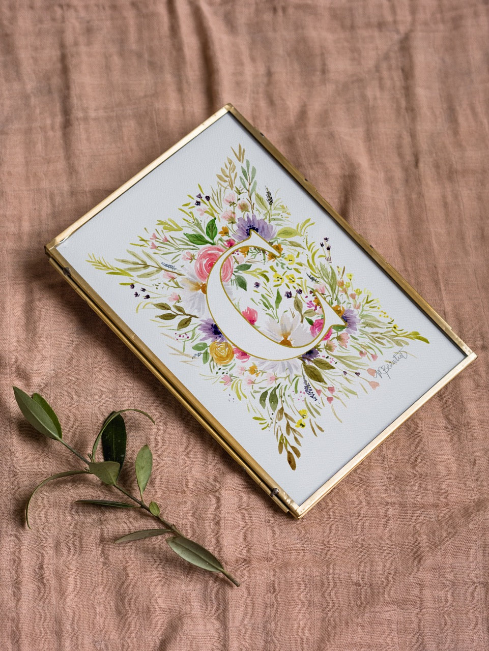 Monogram Original Painting Letter "C"