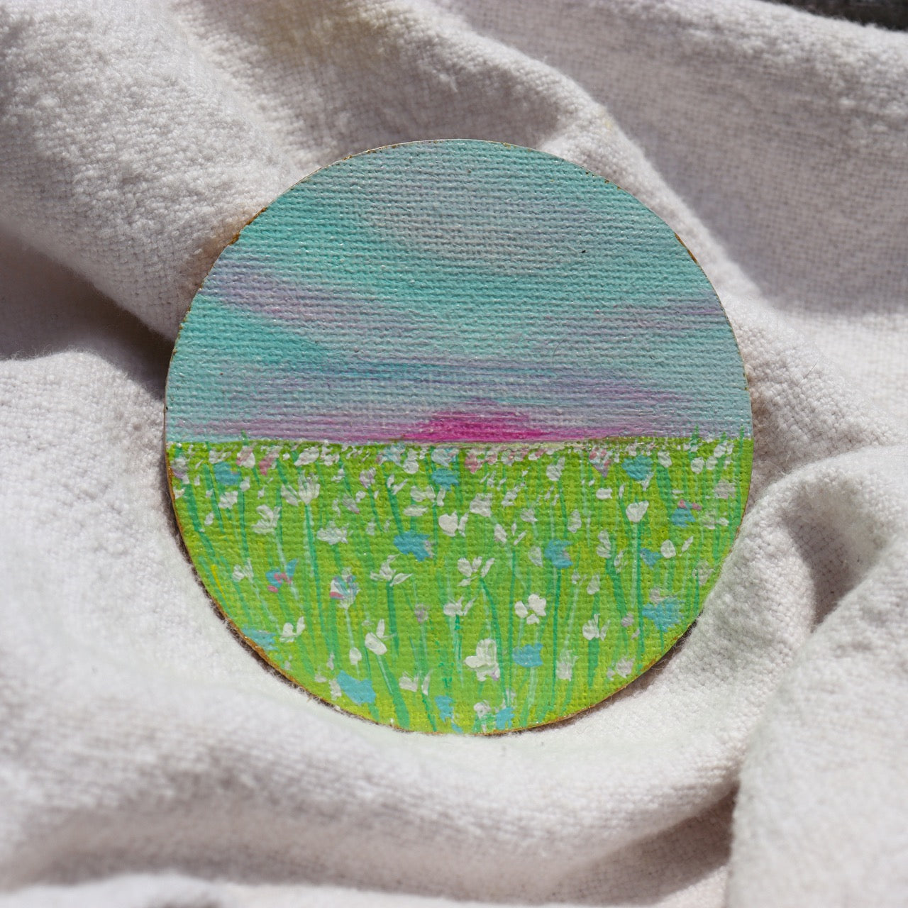 Cotton Candy Serenade Painted Landscape Magnet