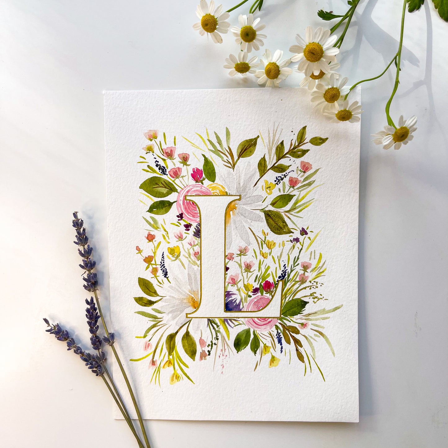 Monogram Original Painting Letter "L"