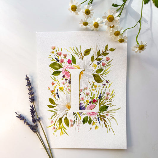 Monogram Original Painting Letter "L"