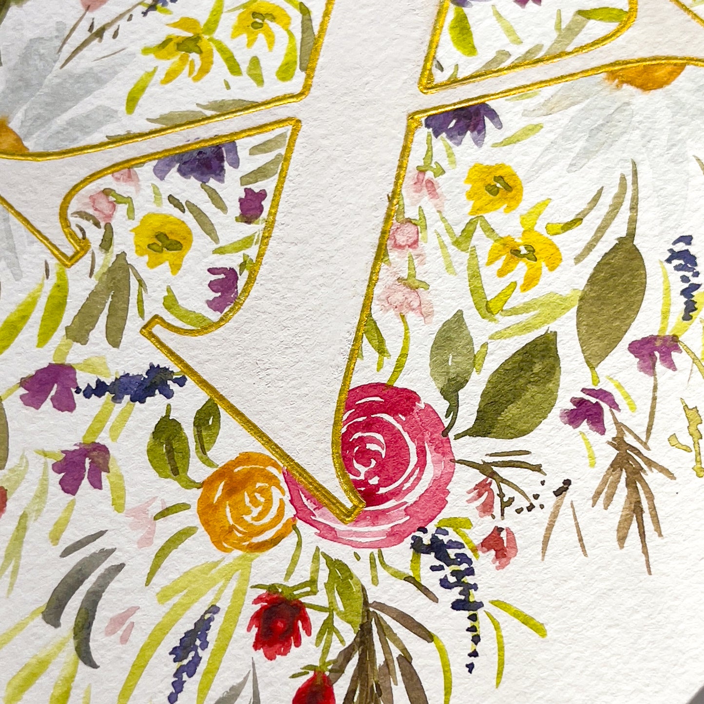 Monogram Original Painting Letter "X"
