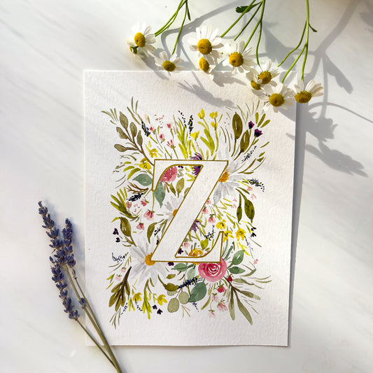 Monogram Original Painting Letter "Z"