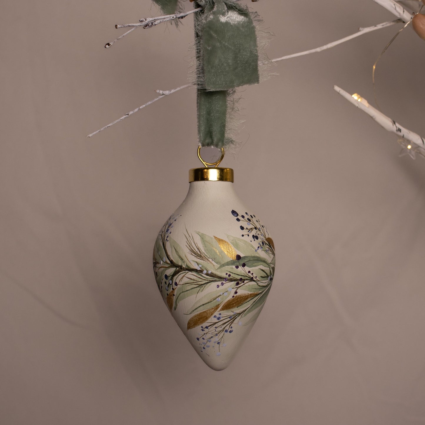 Winter Sage Botanicals Icicle Shaped Ceramic Ornament