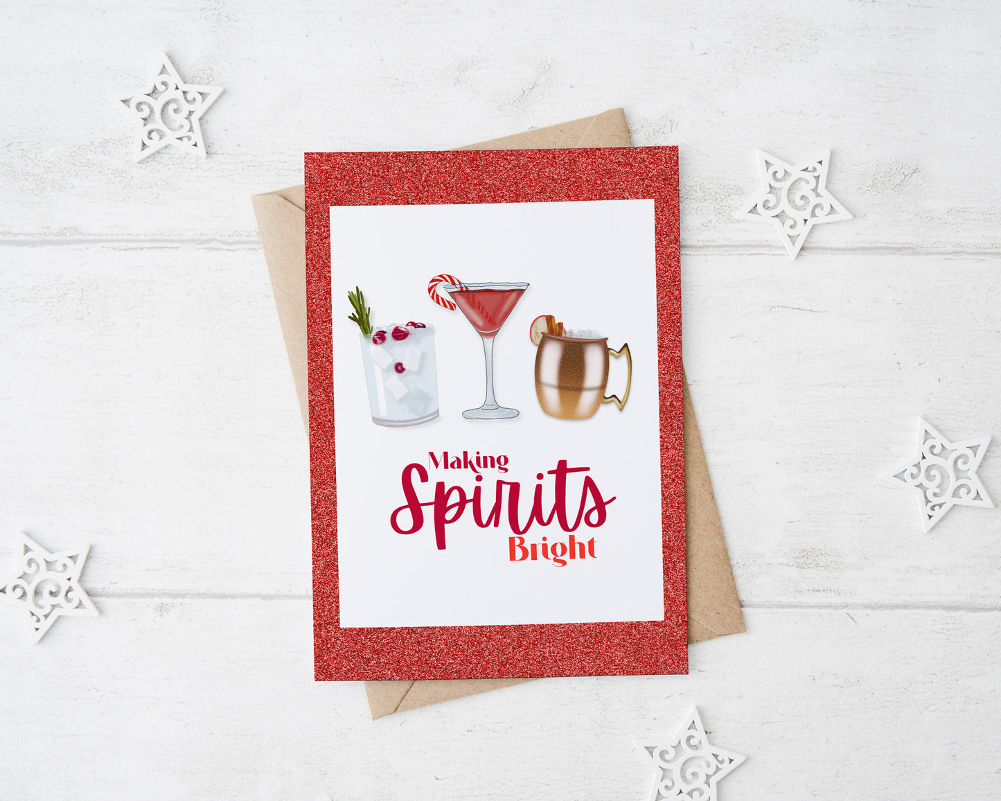 Making Spirits Bright Holiday Greeting Card
