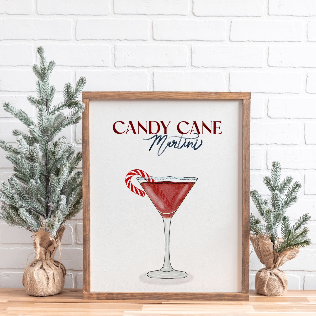 Candy Cane Martini Art Print