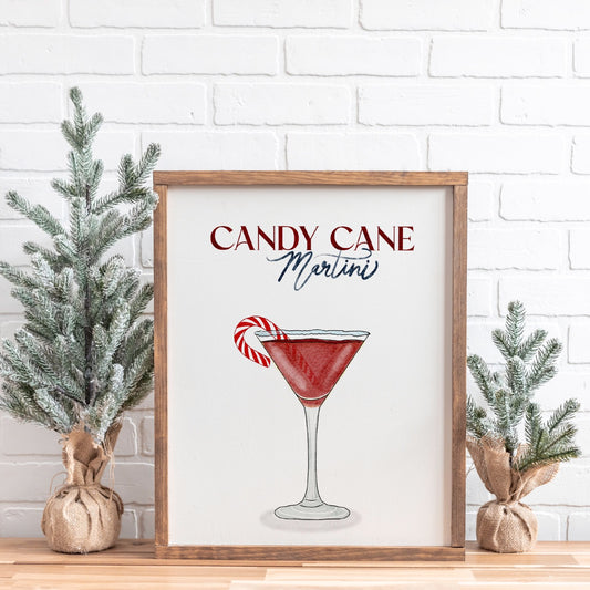 Candy Cane Martini Art Print