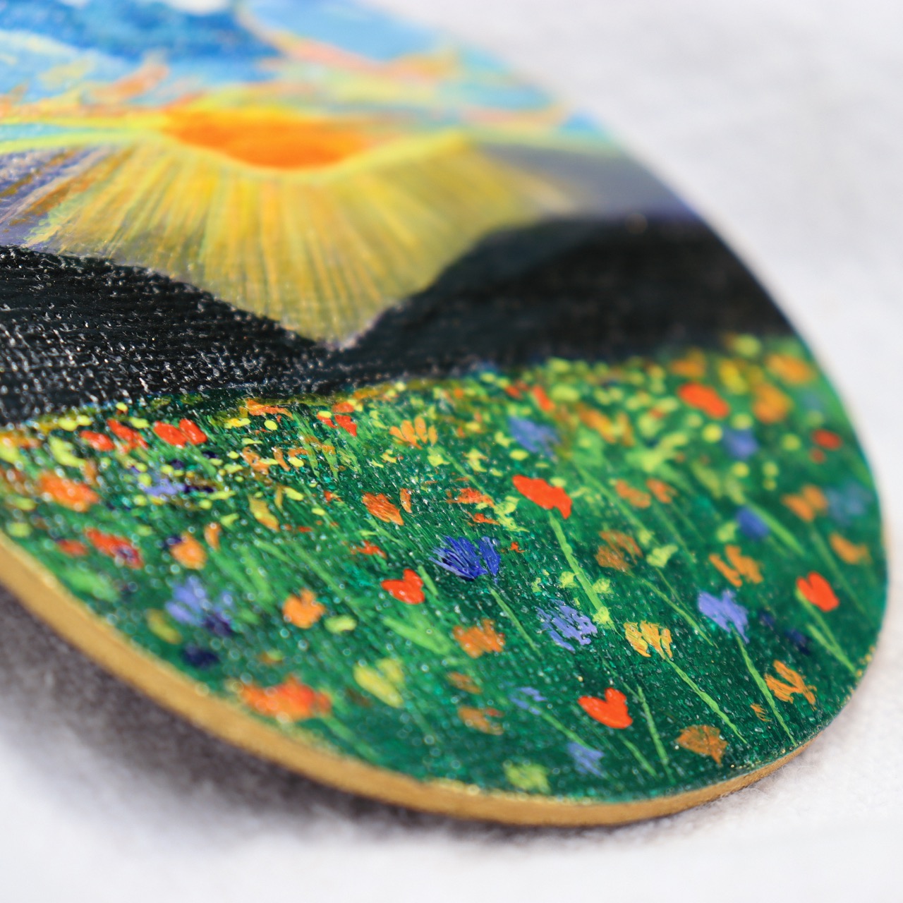 Dusks Embrace Painted Landscape