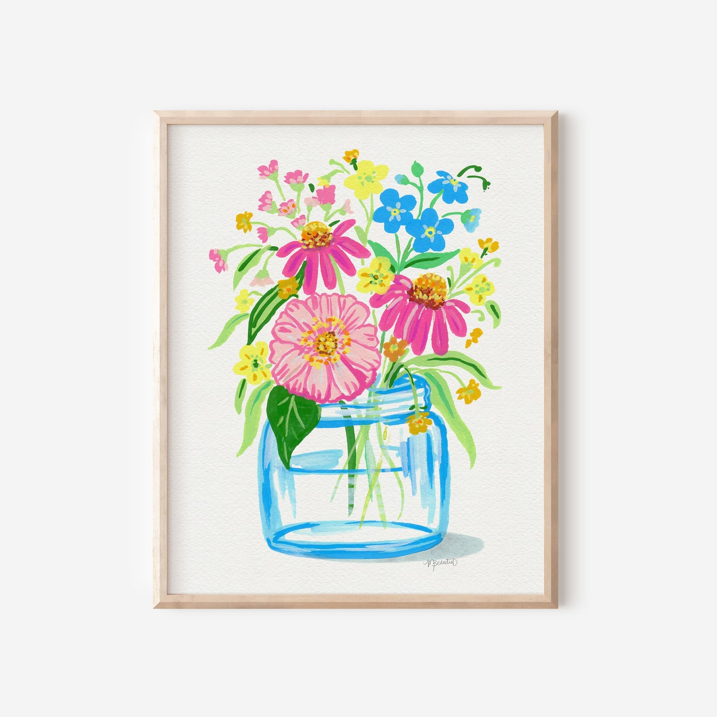 Happy Flowers Art Print