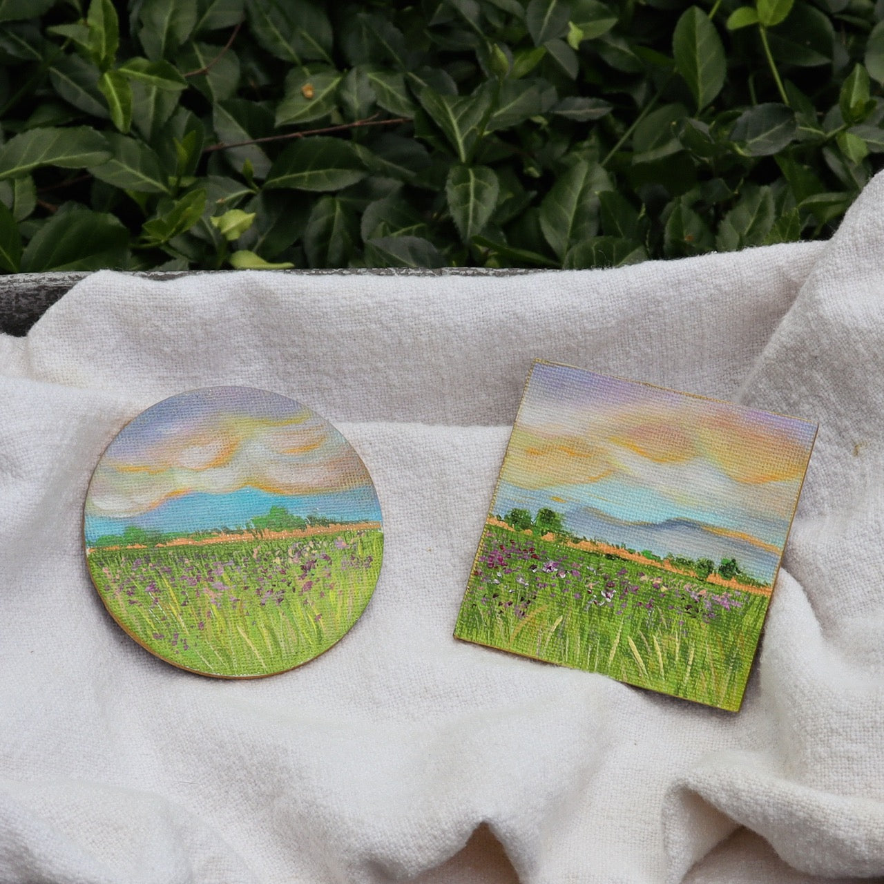 Heavenly Hues Painted Landscape Magnet
