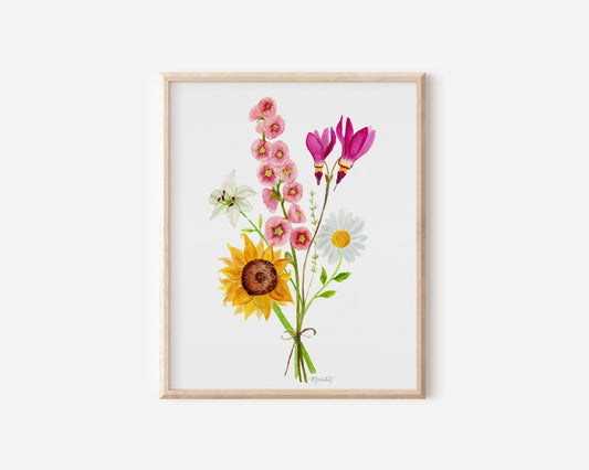 Custom Family Birth Flower Stems