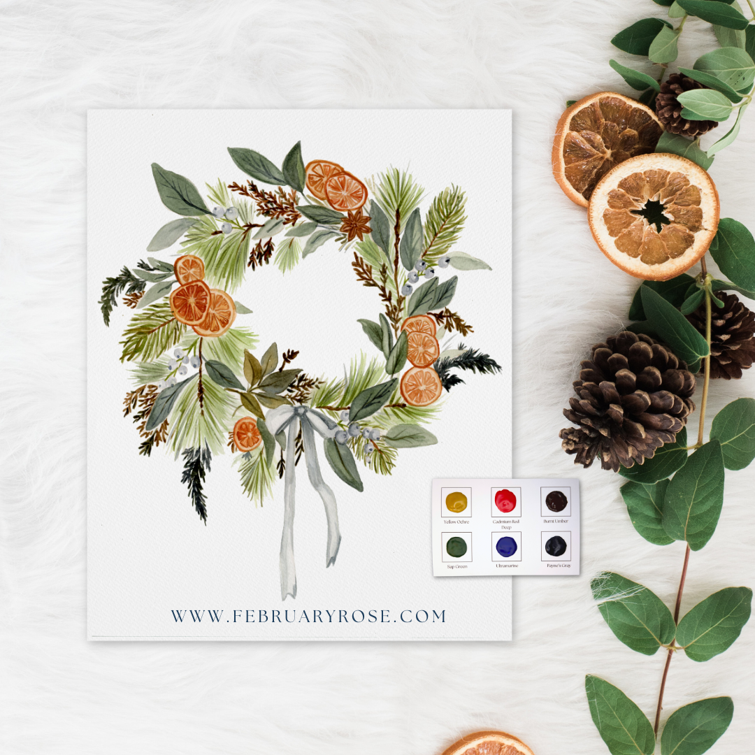 Winter Wonders Watercolor Coloring Pages Paint Kit- BEGINNER FRIENDLY TO ADVANCED