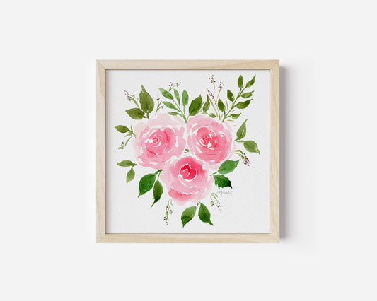 Rose Revival Watercolor Art Print
