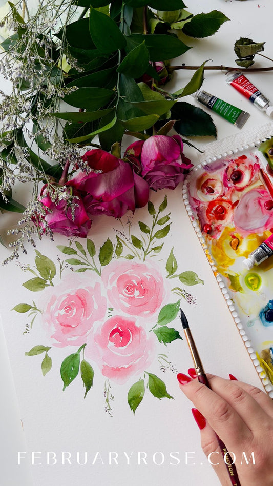 Rose Revival Watercolor Art Print