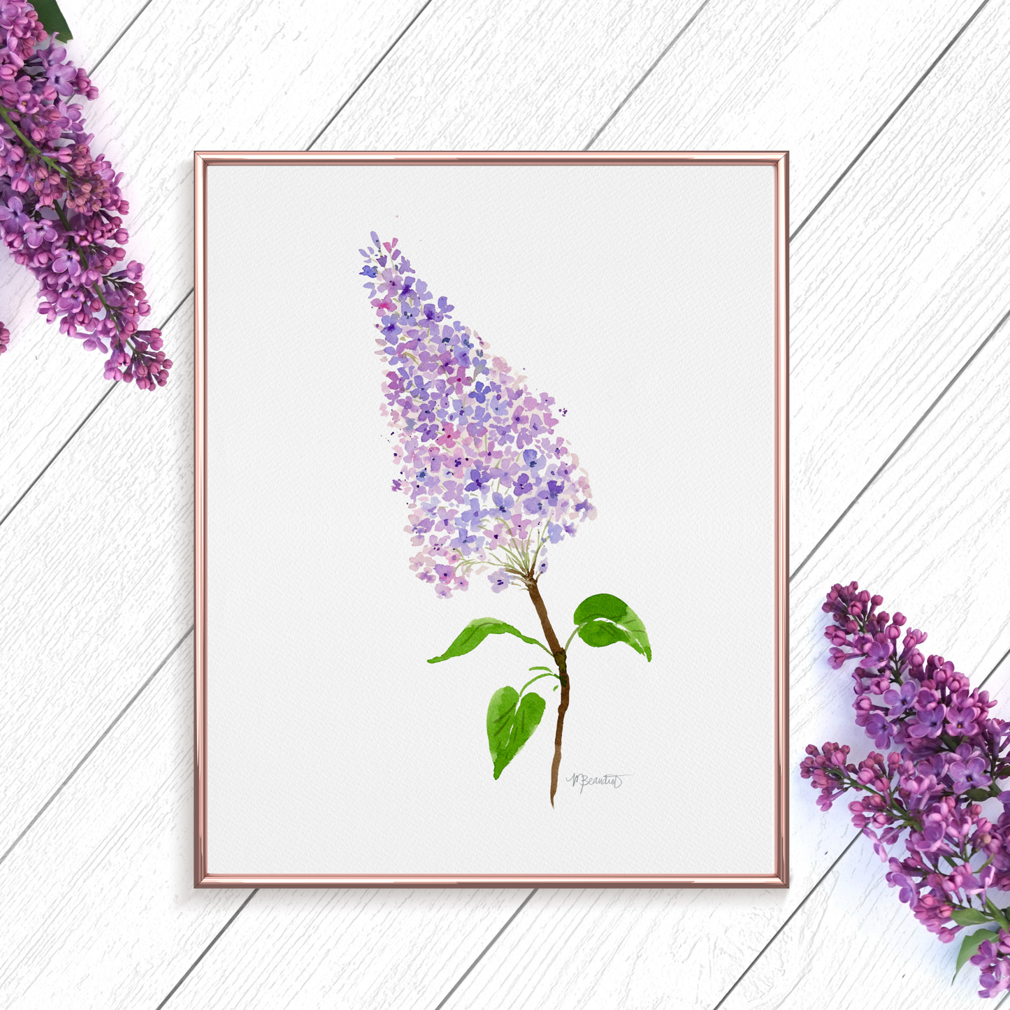 Lilac Watercolor Art Print