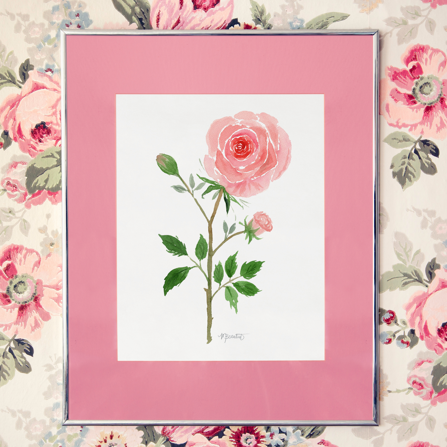 Blooming Roses Watercolor Art Print