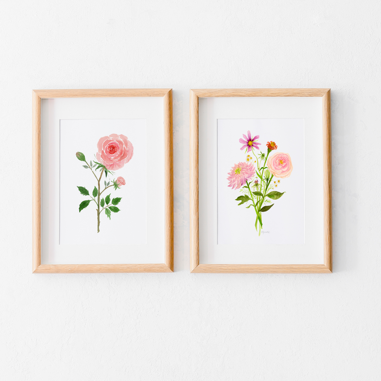 Blooming Roses Watercolor Art Print