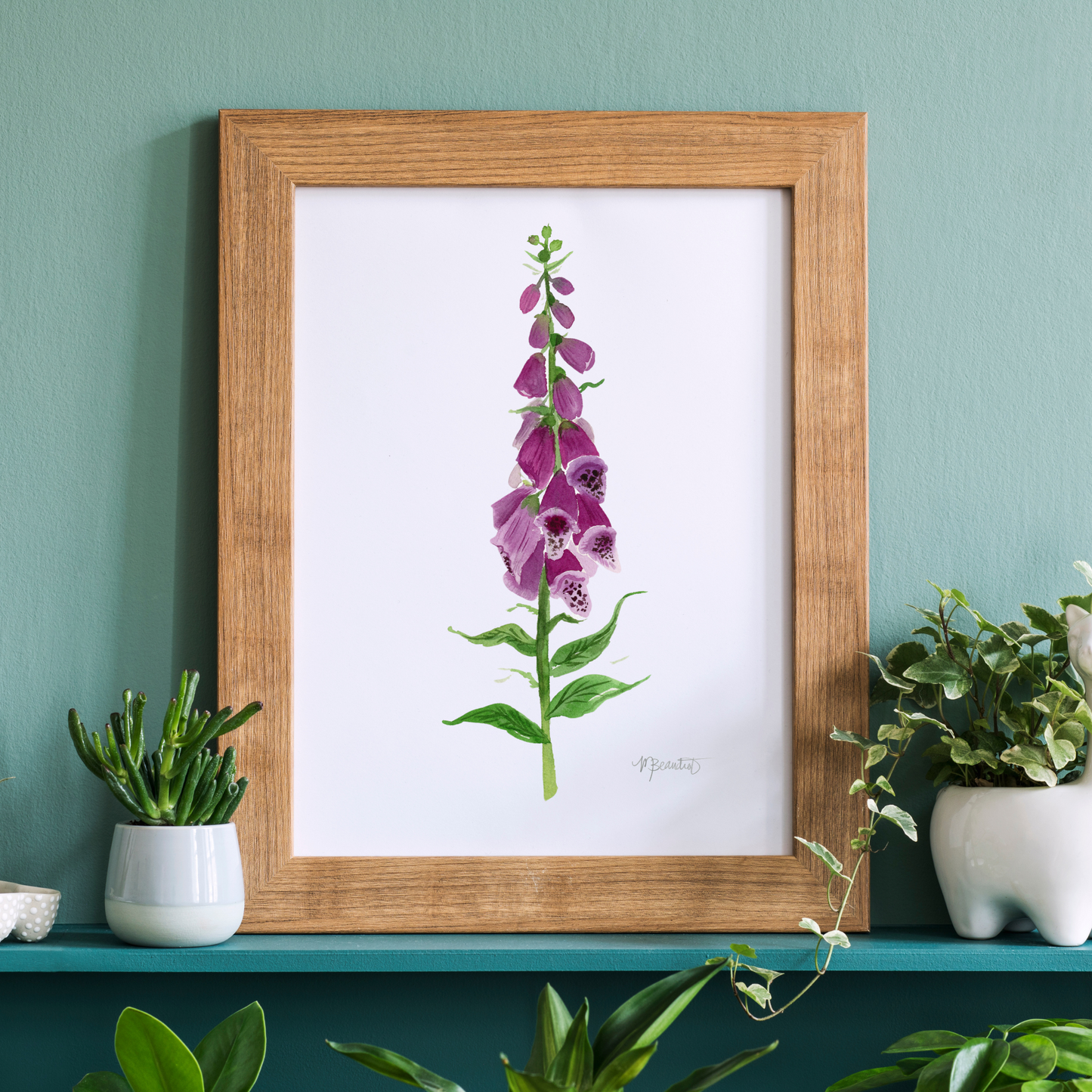 Foxglove Watercolor Art Print