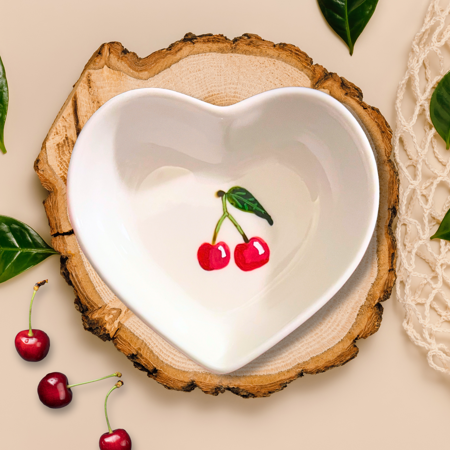 Cherries  Ceramic Trinket Dish (Copy)