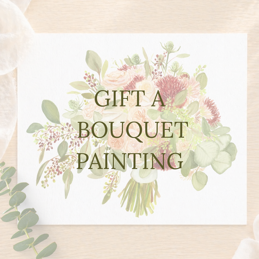Gift a Custom Wedding Bouquet Painting