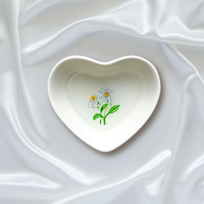 April Birth Flower Daisy Ring Dish Jewelry Tray