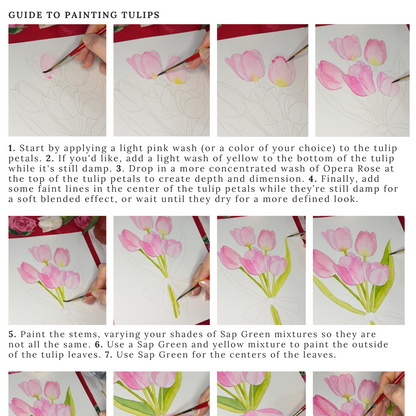 Valentine's Day Watercolor Coloring Pages Paint Kit - BEGINNER FRIENDLY TO ADVANCED