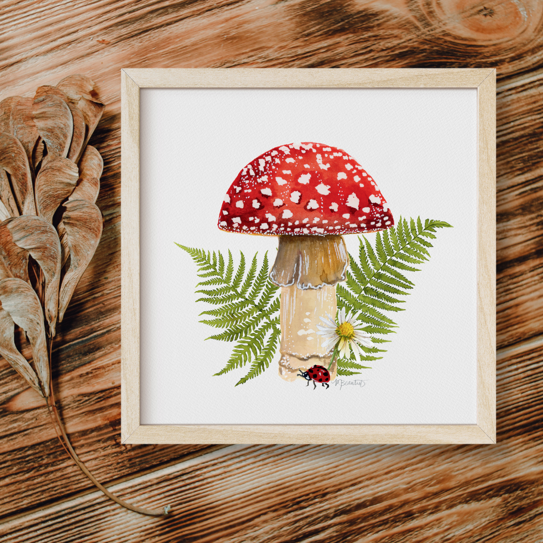 Mushroom NO.1 Watercolor Print