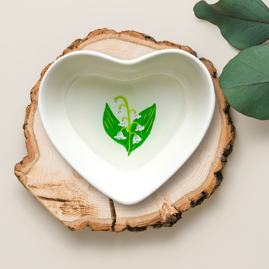 Birth Flower Lily of The Valley Ring Dish Jewelry Tray