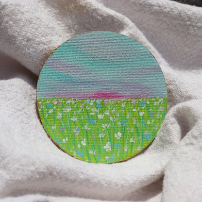 Cotton Candy Serenade Painted Landscape Magnet