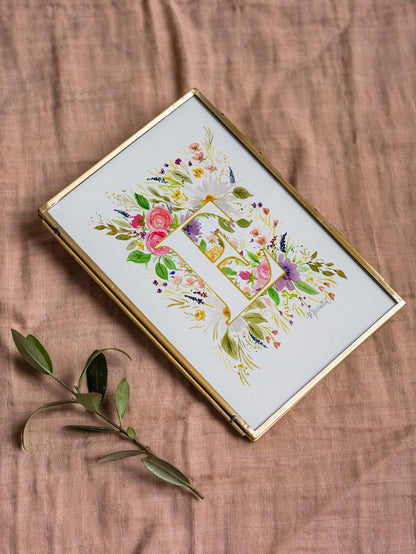 Monogram Original Painting Letter "D"