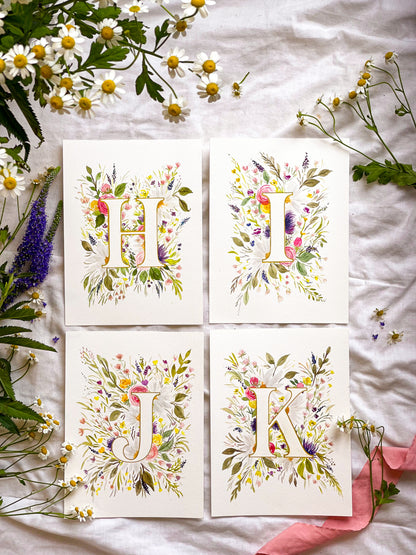 Monogram Original Painting Letter "J"