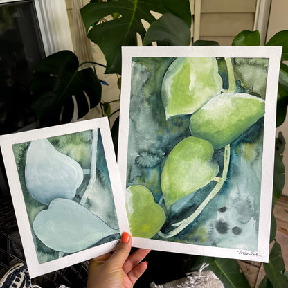 Botanical Studies in Blues and Green 1