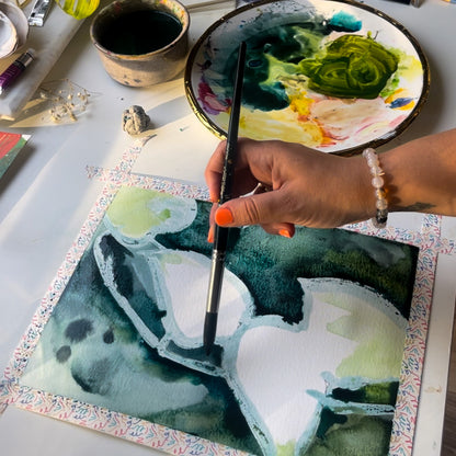 Botanical Studies in Blues and Green 1