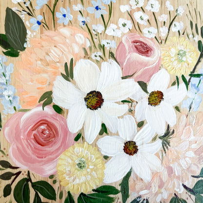 Floral Hand-painted Charcuterie Board 1