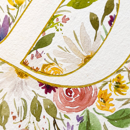 Monogram Original Painting Letter "D"