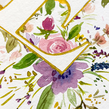 Monogram Original Painting Letter "E"