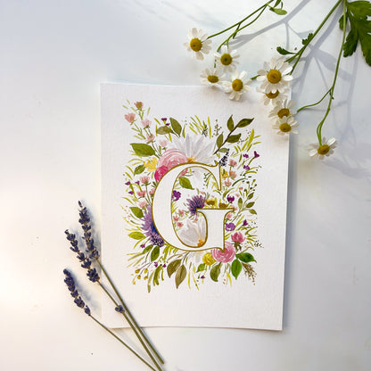 Monogram Original Painting Letter "G"