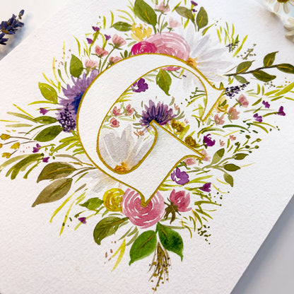 Monogram Original Painting Letter "G"