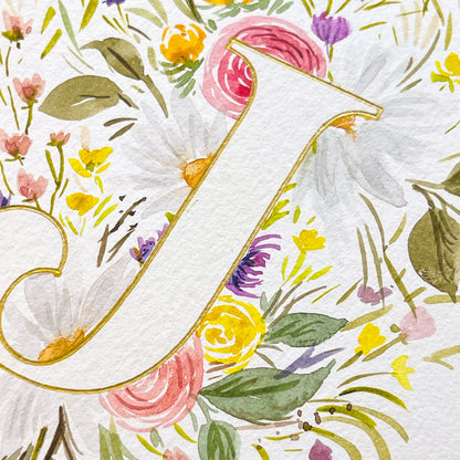 Monogram Original Painting Letter "J"