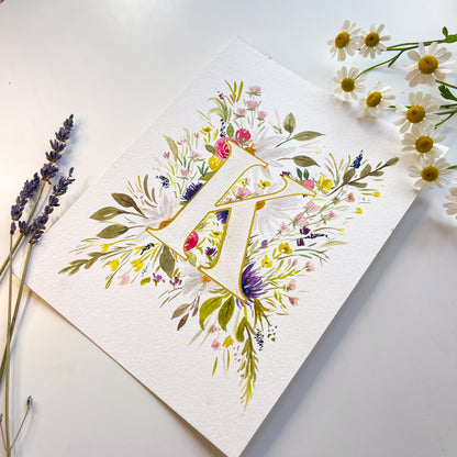 Monogram Original Painting Letter "K"