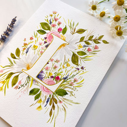 Monogram Original Painting Letter "L"