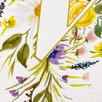 Monogram Original Painting Letter "N"