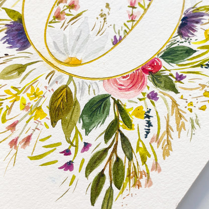 Monogram Original Painting Letter "O"