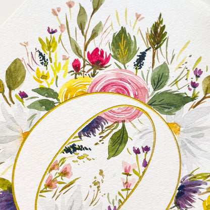 Monogram Original Painting Letter "O"