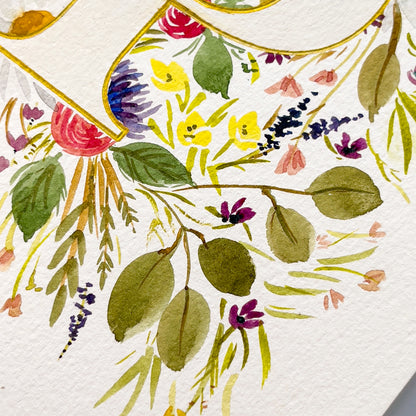 Monogram Original Painting Letter "P"