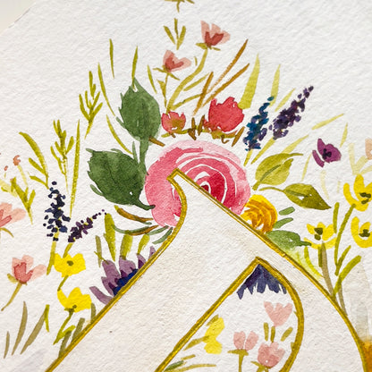 Monogram Original Painting Letter "P"