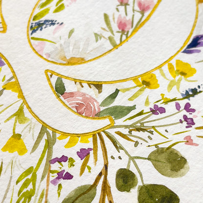 Monogram Original Painting Letter "Q"